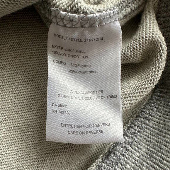 LIKE NEW Tribal Gray Crew Neck Sweatshirt with Black Lace and Lace Up Ba… - Picture 4 of 5